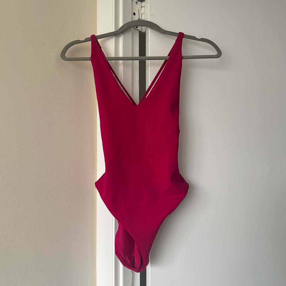 Left On Friday Weekender cross back high cut one piece